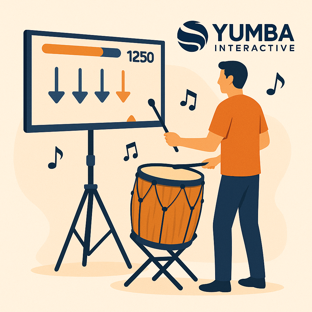 Esquema de juego de percusión interactiva